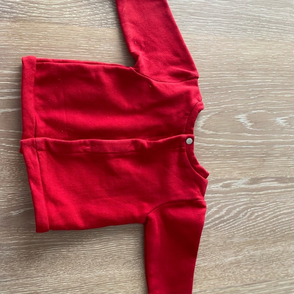 Red Jacadi six month (6 month) sweater. - Picture 3 of 4